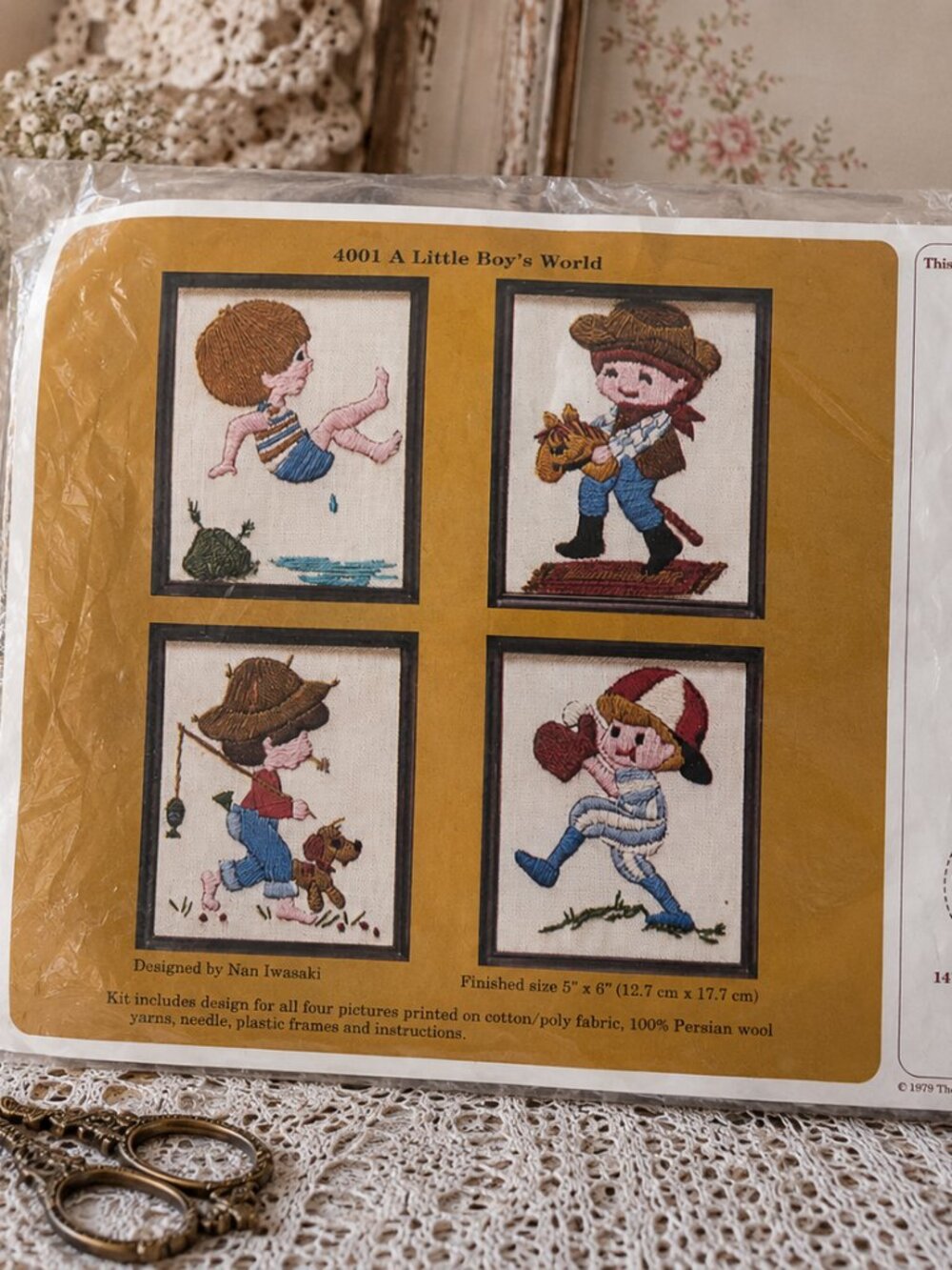 **Vintage 1979 Creative Circle “A Little Boy’s World” Needlepoint Kit #4001 Pers